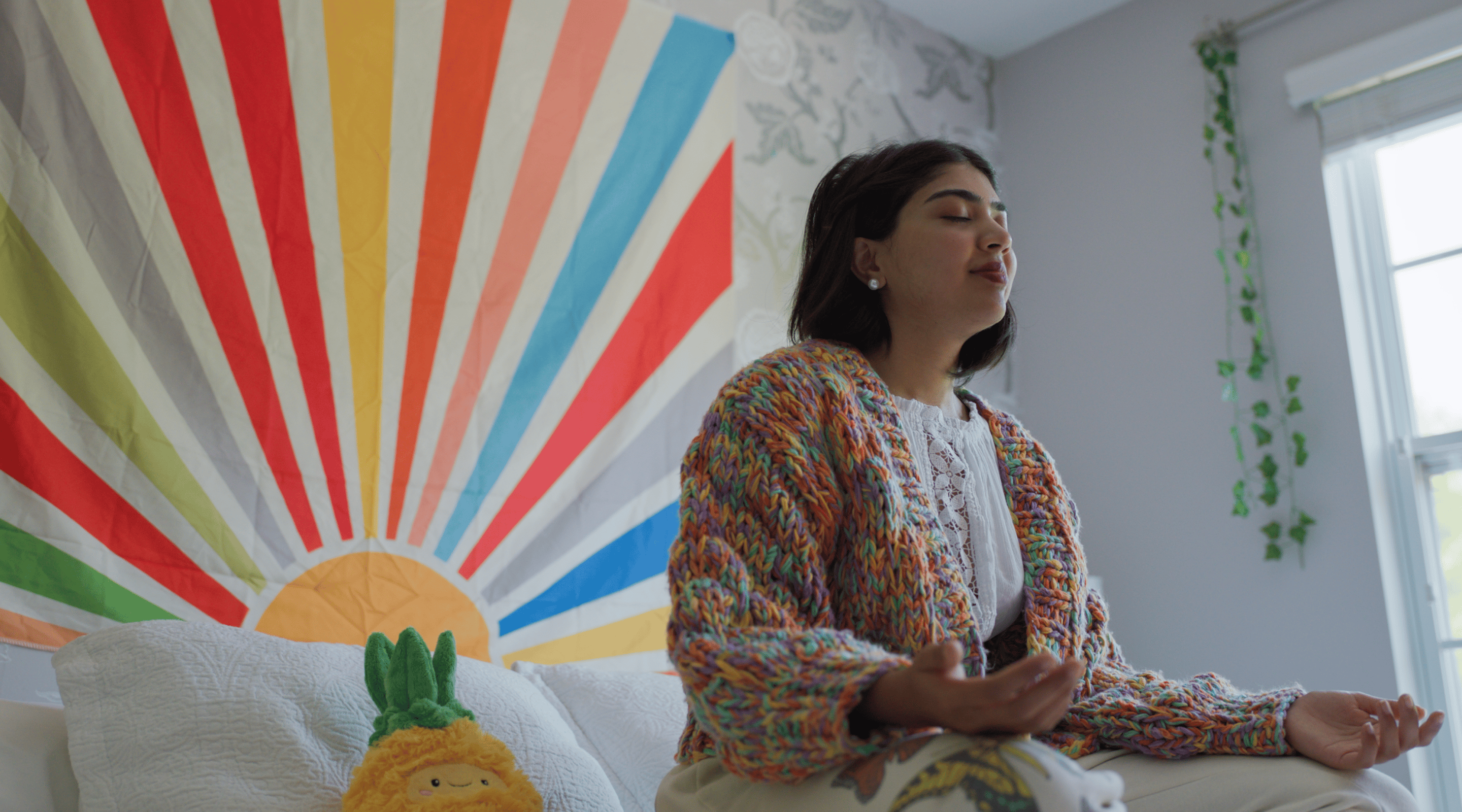Mujer en una recámara
