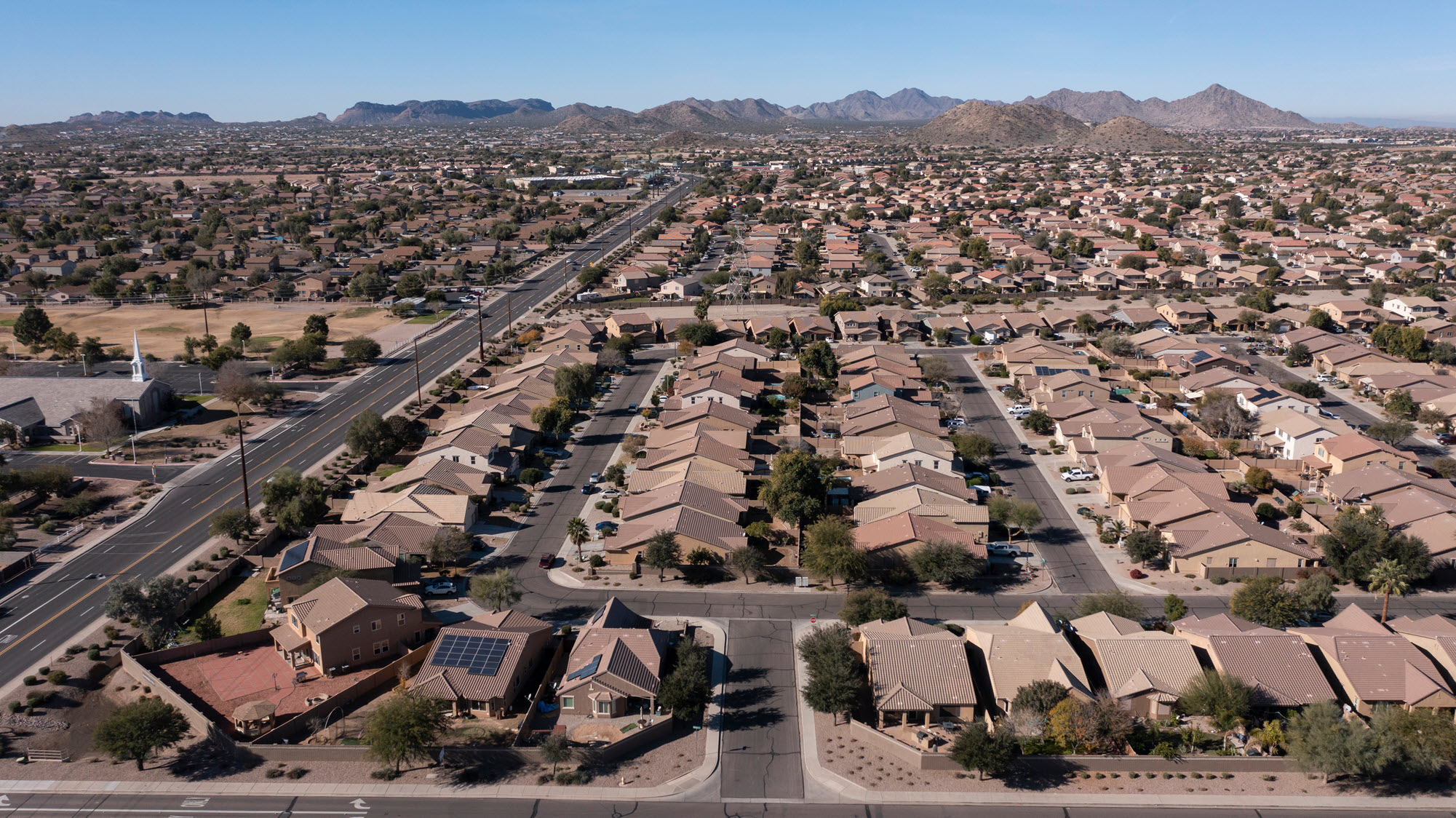 Panorámica de la comunidad de San Tan Valley, Arizona